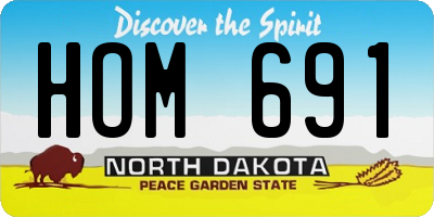 ND license plate HOM691