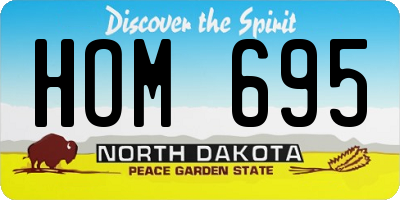 ND license plate HOM695