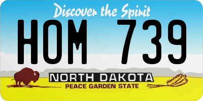 ND license plate HOM739