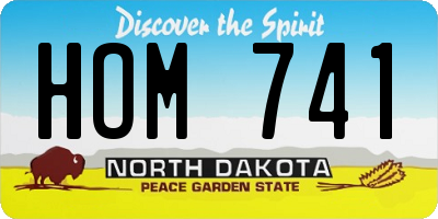 ND license plate HOM741