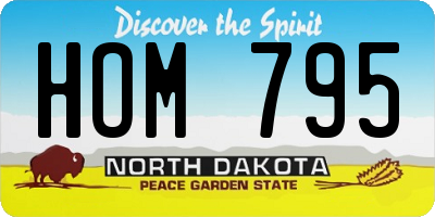 ND license plate HOM795
