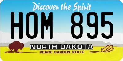ND license plate HOM895