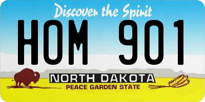 ND license plate HOM901