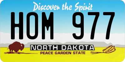 ND license plate HOM977