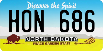 ND license plate HON686