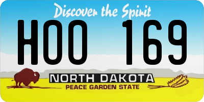 ND license plate HOO169