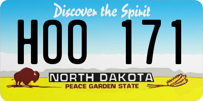 ND license plate HOO171