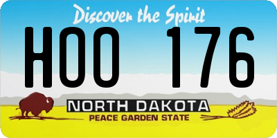 ND license plate HOO176