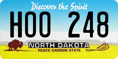 ND license plate HOO248