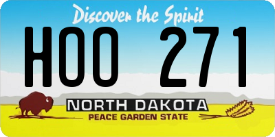 ND license plate HOO271