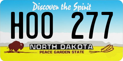 ND license plate HOO277