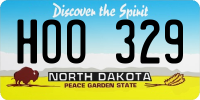ND license plate HOO329
