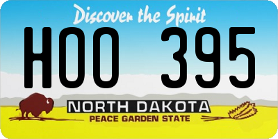 ND license plate HOO395