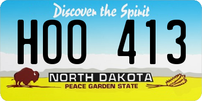 ND license plate HOO413