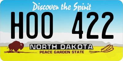 ND license plate HOO422