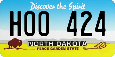 ND license plate HOO424