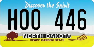 ND license plate HOO446