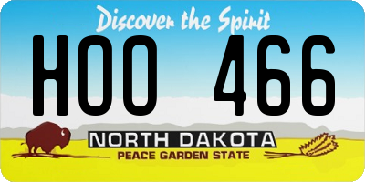 ND license plate HOO466