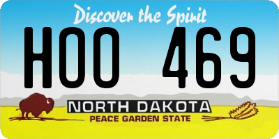 ND license plate HOO469