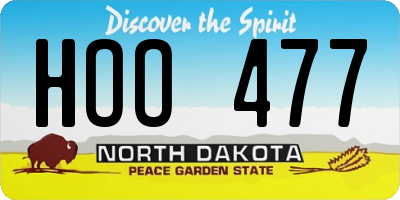 ND license plate HOO477