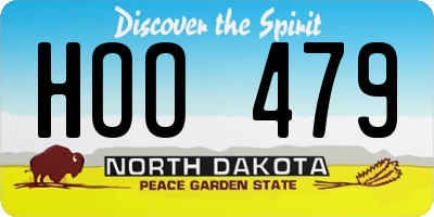 ND license plate HOO479