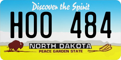 ND license plate HOO484