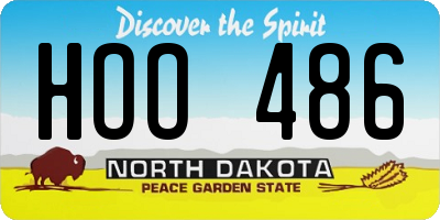 ND license plate HOO486