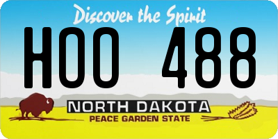 ND license plate HOO488
