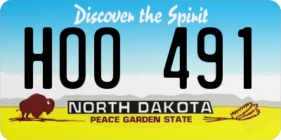 ND license plate HOO491