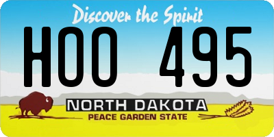 ND license plate HOO495