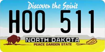 ND license plate HOO511