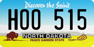 ND license plate HOO515
