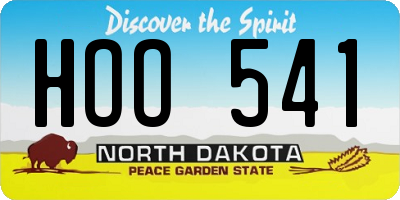 ND license plate HOO541