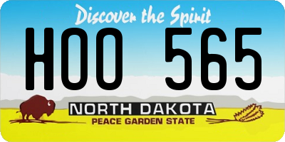 ND license plate HOO565