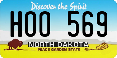 ND license plate HOO569