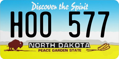 ND license plate HOO577