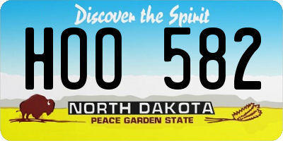 ND license plate HOO582