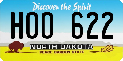 ND license plate HOO622