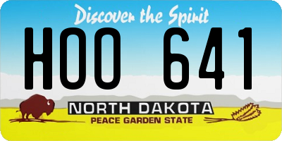 ND license plate HOO641