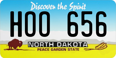 ND license plate HOO656