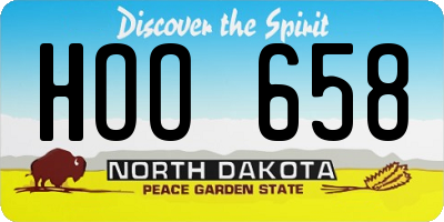ND license plate HOO658