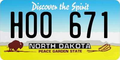 ND license plate HOO671