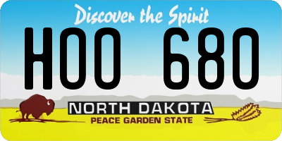 ND license plate HOO680