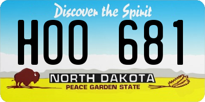 ND license plate HOO681