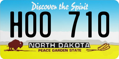 ND license plate HOO710