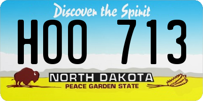 ND license plate HOO713