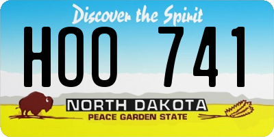 ND license plate HOO741
