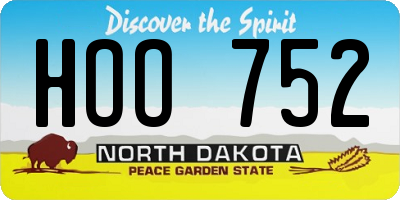 ND license plate HOO752