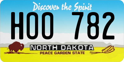 ND license plate HOO782