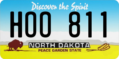 ND license plate HOO811